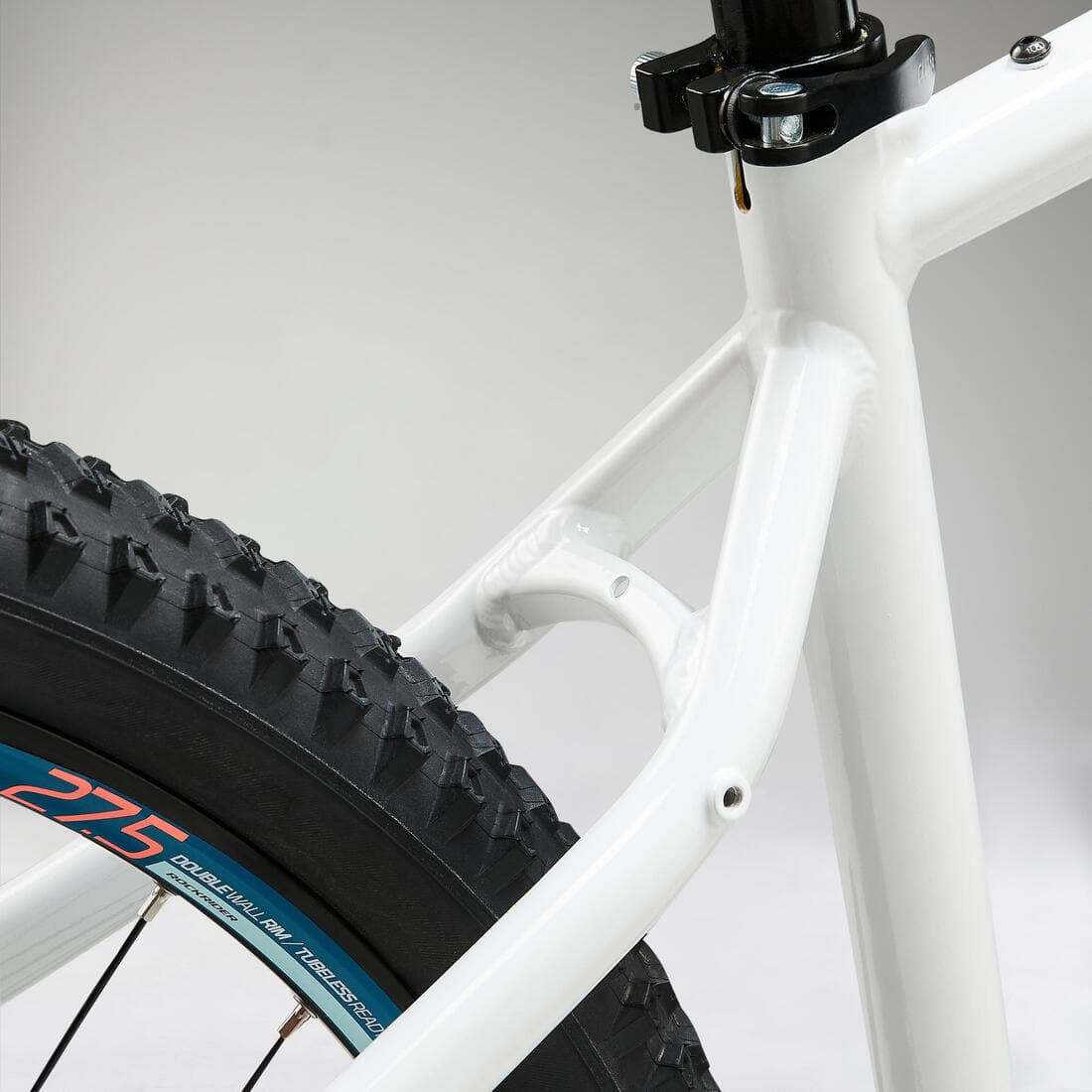 Vélo VTT électrique semi-rigide 27'5", E-ST100 BLANC