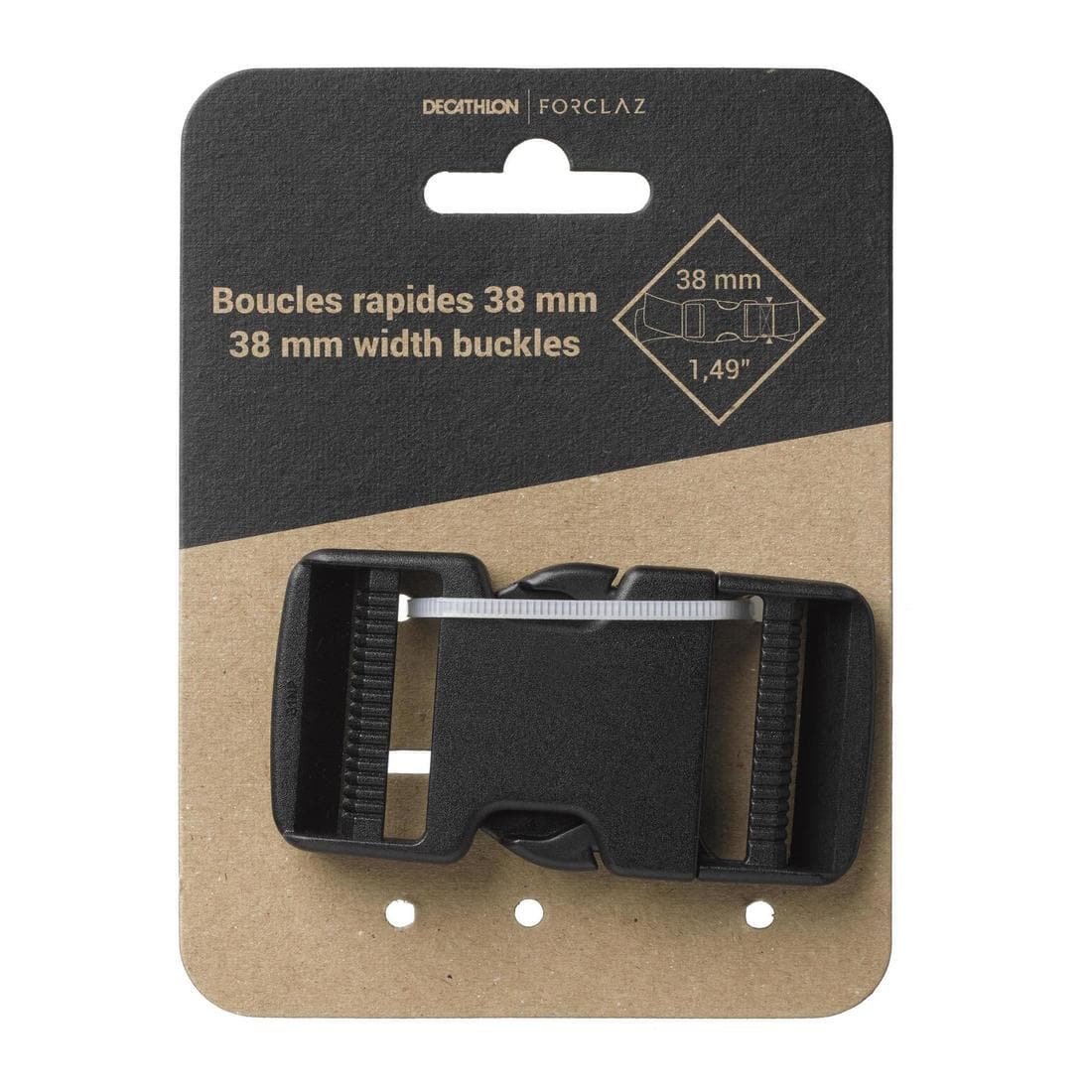 boucle rapide 38mm pour ceinture de sac à dos de trekking