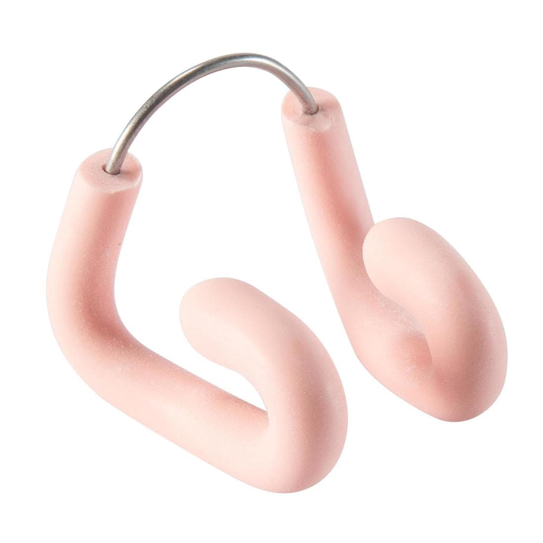 PINCE NEZ DE NATATION INOX-LATEX RÉGLABLE ROSE PASTEL