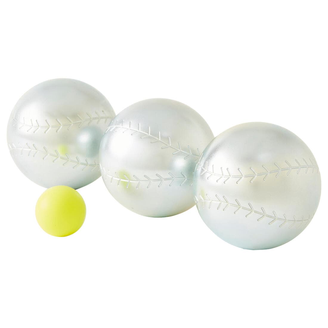 JEU DE 3 BOULES DE PETANQUE LOISIR 500 BASEBALL