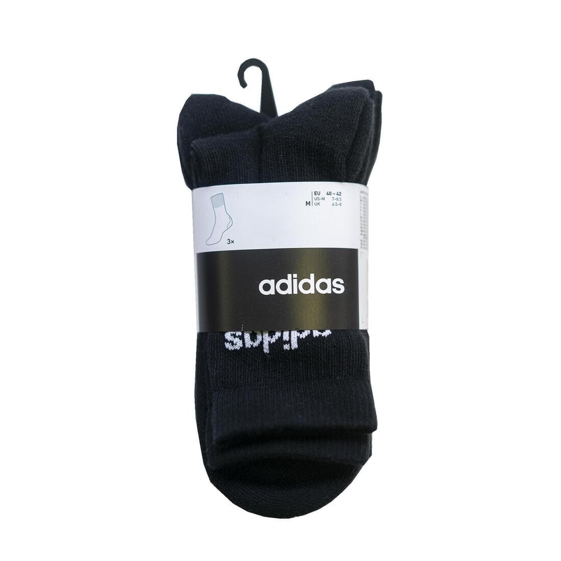 CHAUSSETTES DE SPORT HAUTES ADIDAS NOIR LOT DE 3