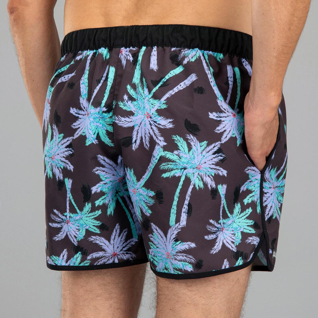 Surf boardshort court 100 SUNSTRIPE GREEN