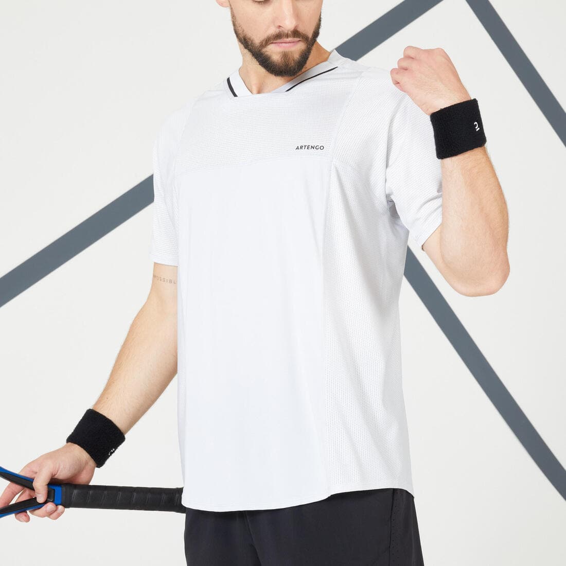 T-shirt tennis manches courtes Homme - ARTENGO DRYVN