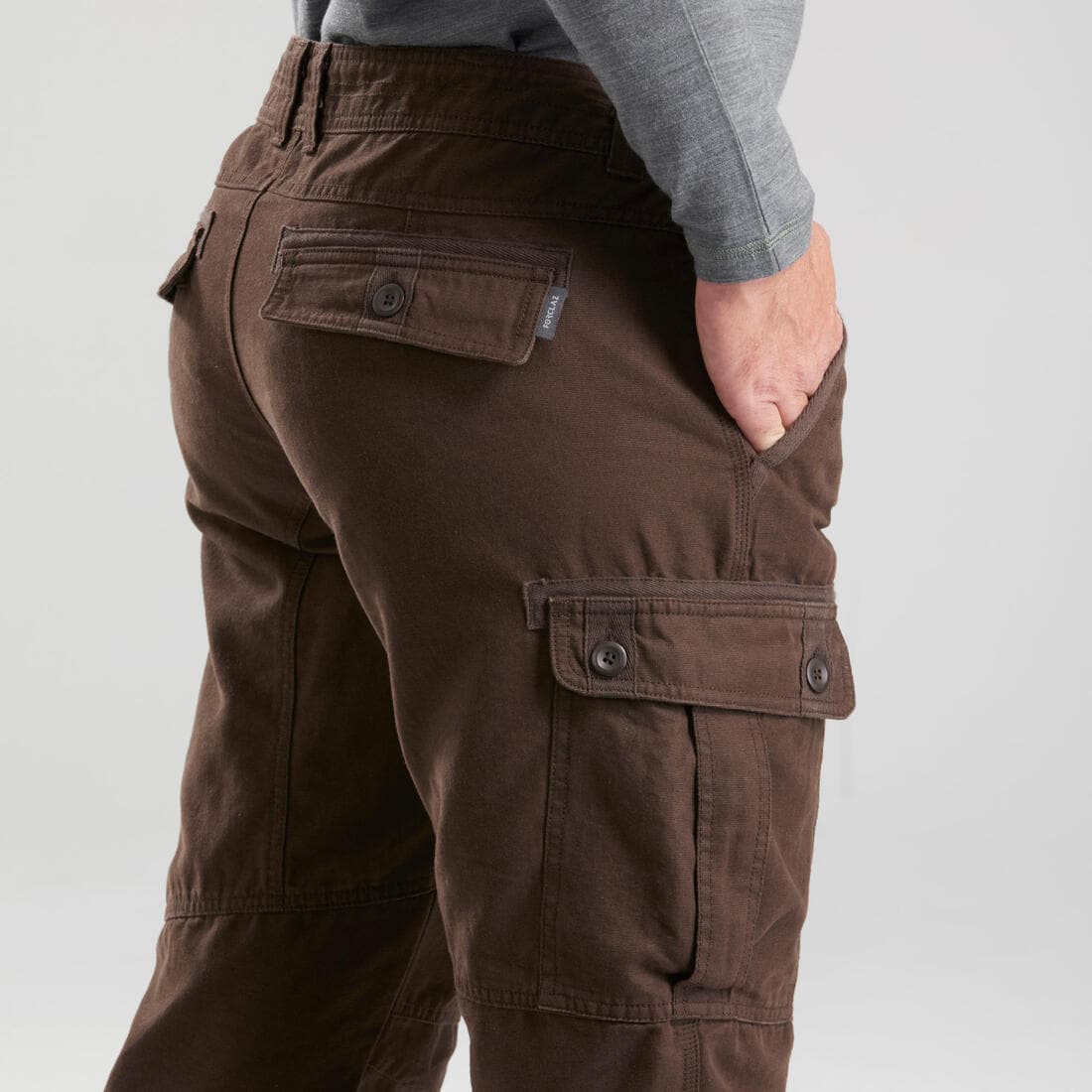 Pantalon cargo de trek voyage - TRAVEL 100 warm Homme