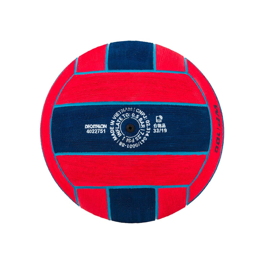 BALLON WATER POLO WP100 TAILLE 2 ROUGE BLEU