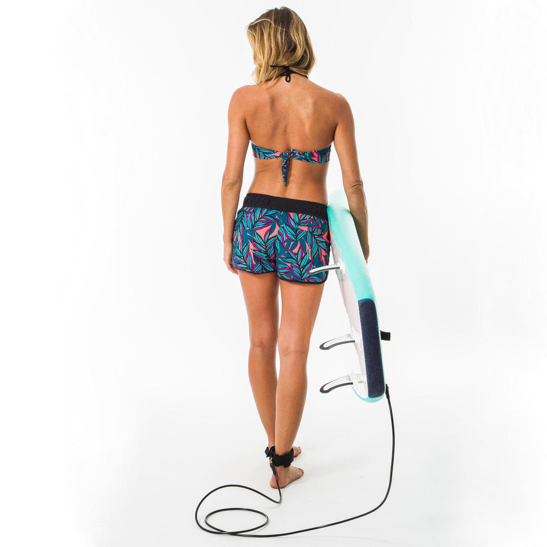 Haut de maillot de bain bandeau LAURA GRAPHITI avec coques amovibles