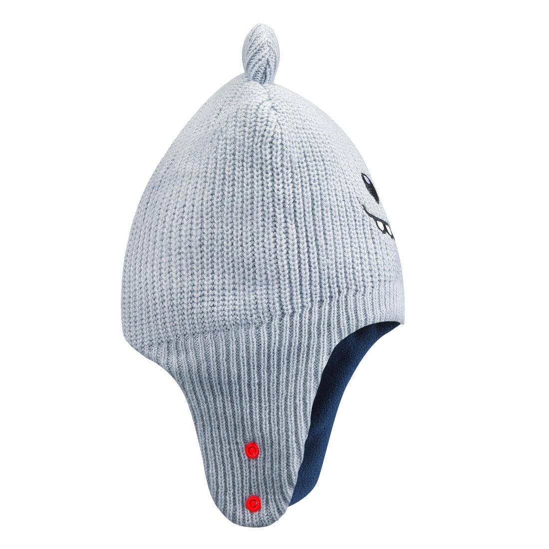 Bonnet bébé de ski / luge - WARM gris et bleu