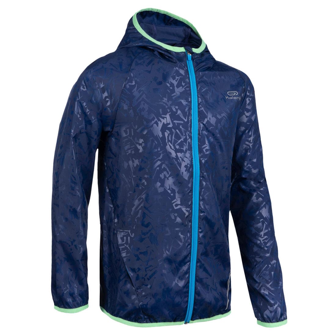 Veste coupe vent enfant pour l'athlétisme Kalenji AT 100 bleue