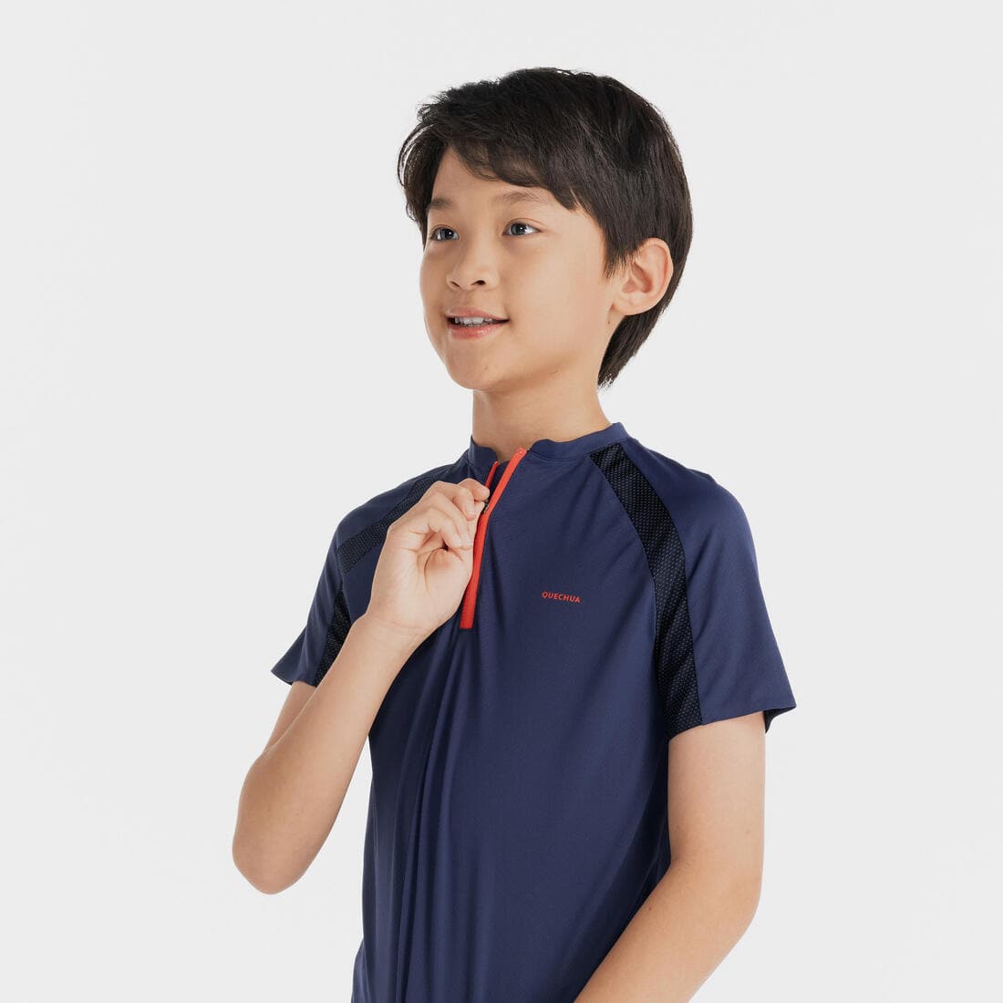 T SHIRT de randonnée enfant MH550 bleu 7-15 ans