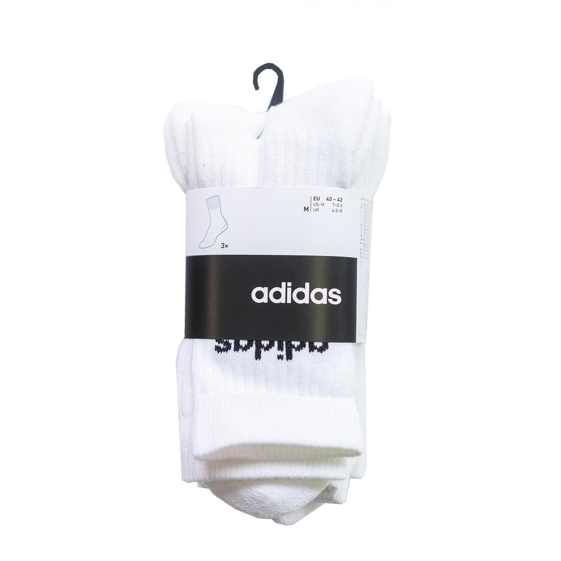 CHAUSSETTES DE SPORT HAUTES ADIDAS BLANC LOT DE 3