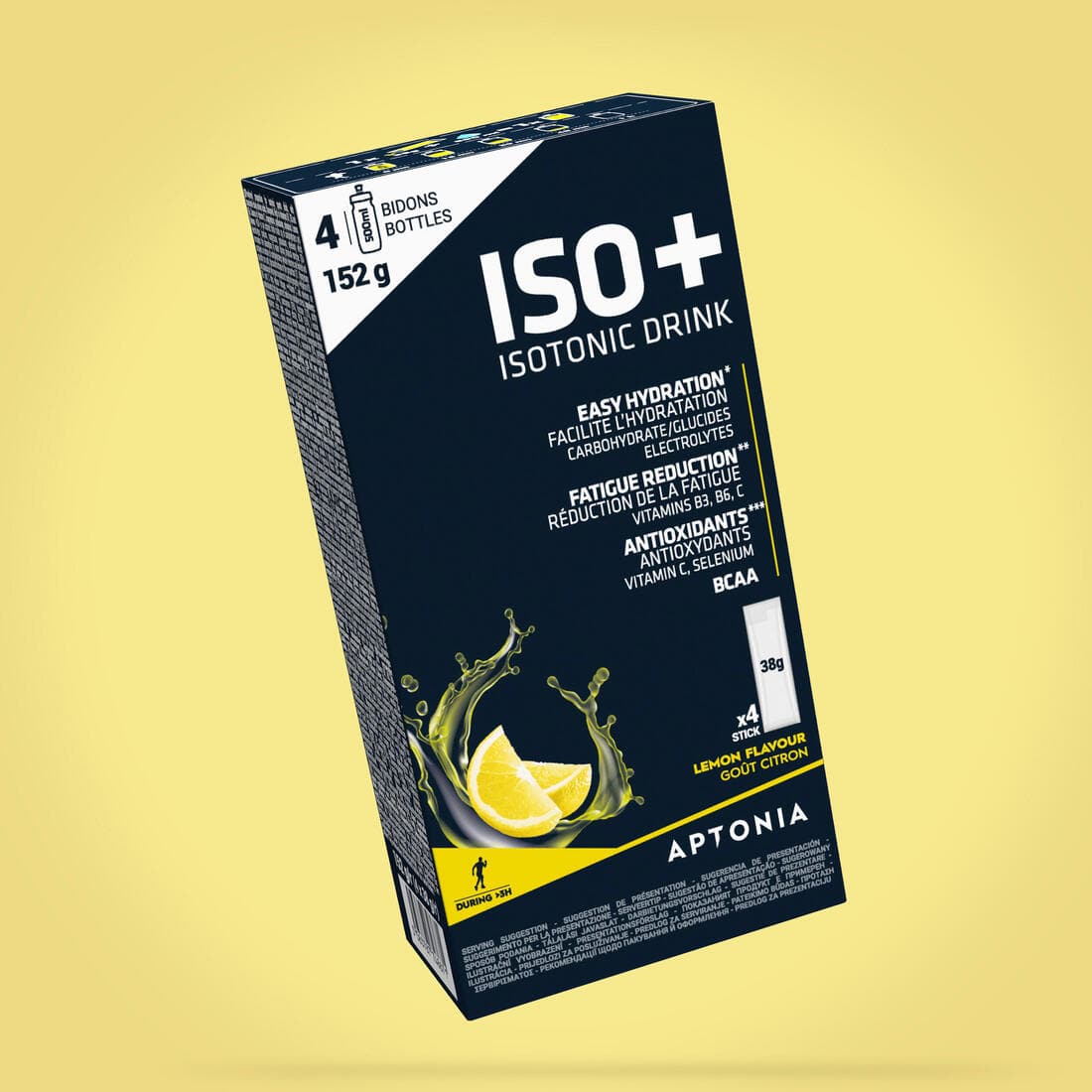 BOISSON ISOTONIQUE DOSETTE EN POUDRE ISO+ FRAISE-CERISE 4x38G