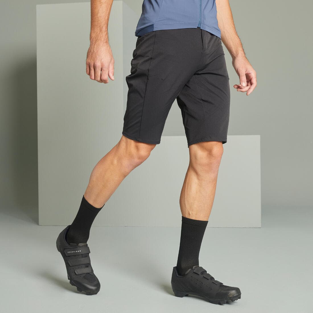 Short VTT Rockrider fitté RACE Noir