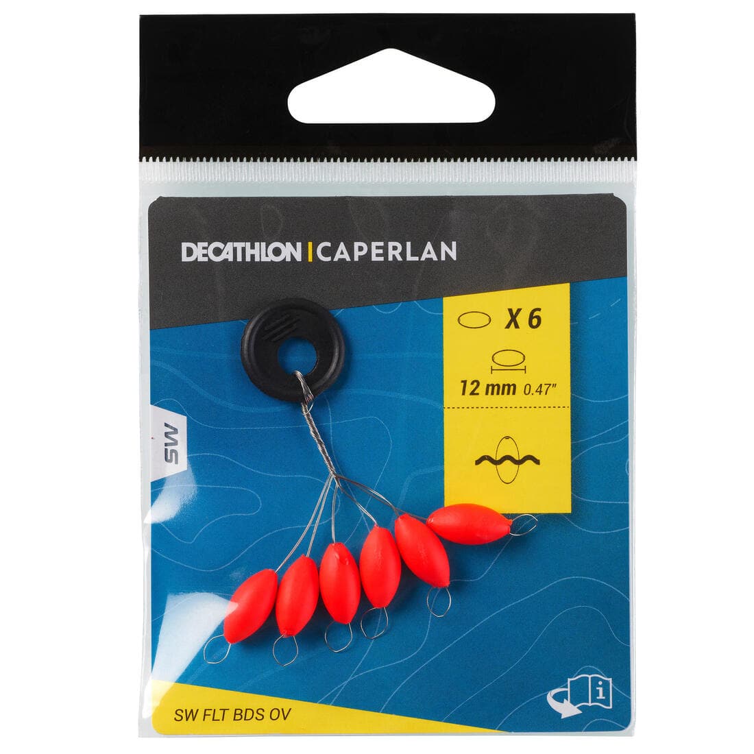 Perle flottante de pêche en surfcasting ovale 12mm