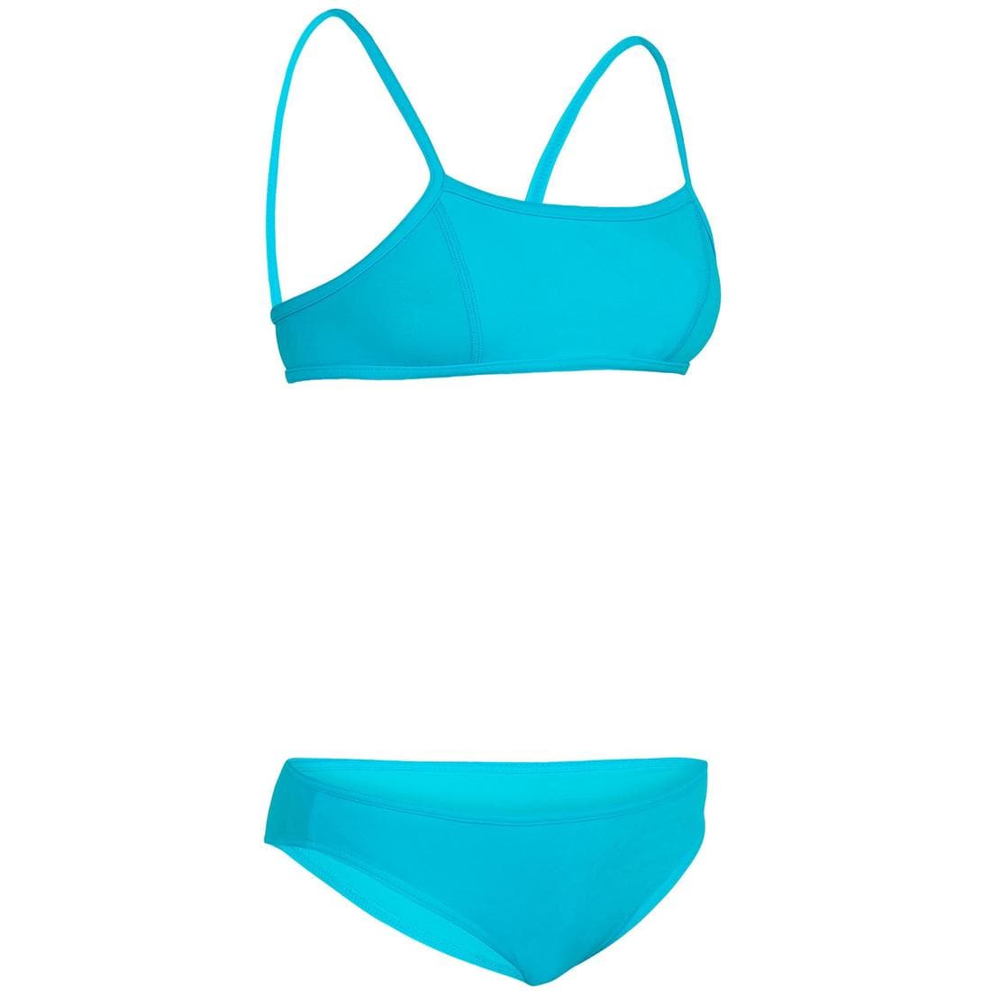 maillot de bain 2 pièces SURF FILLE BRASSIERE TURQUOISE BALI 100