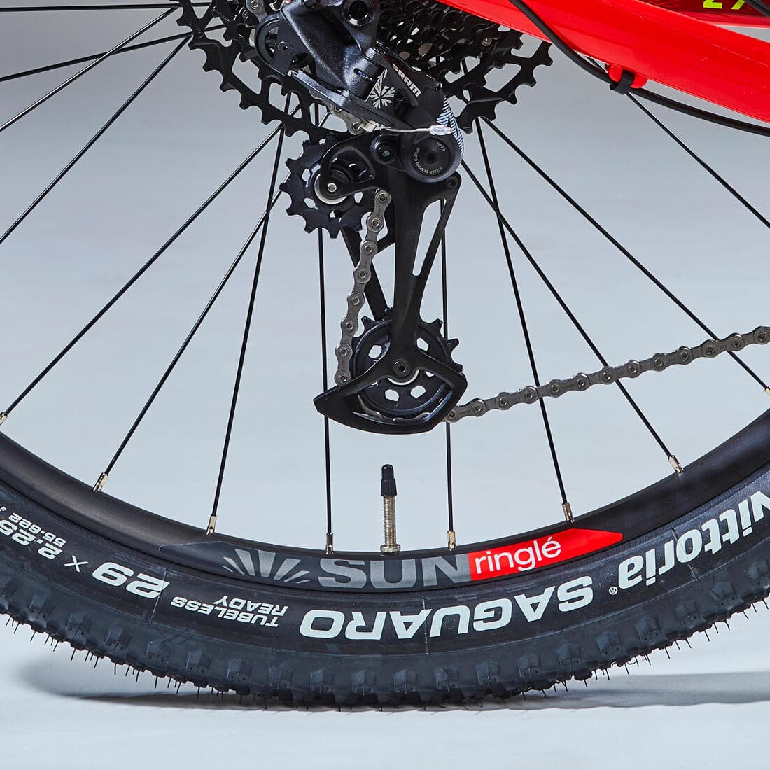 Vélo VTT cross country XC 120 cadre aluminium rouge