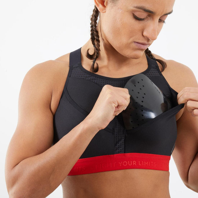 BRASSIÈRE DE BOXE 500 2 EN 1: MAINTIEN ET PROTECTION pour les clubs et  collectivités