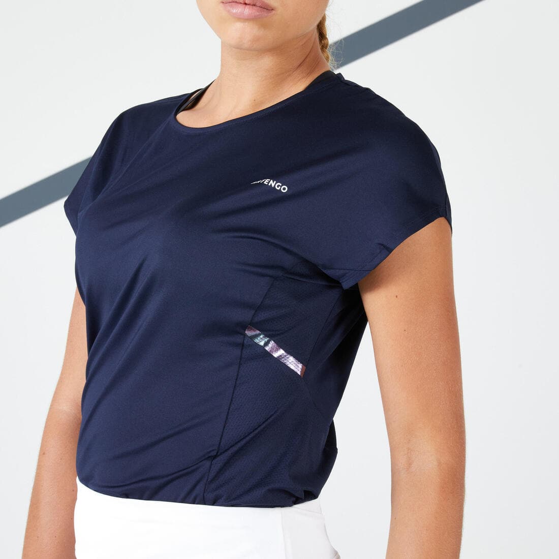 T-Shirt tennis col rond dry soft femme - Dry 500