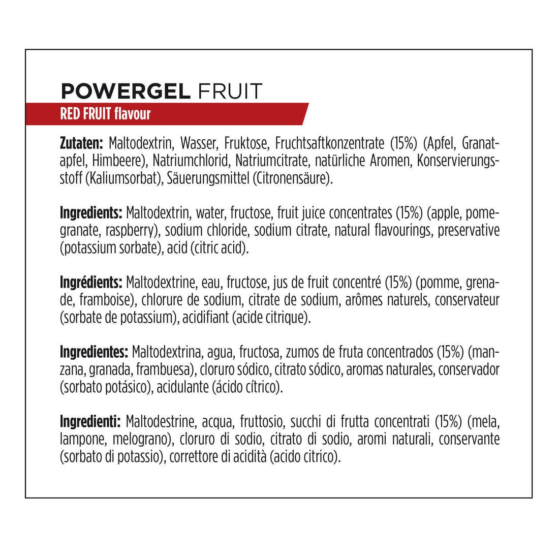 Gel énergétique POWER GEL fruits rouges 4x41g