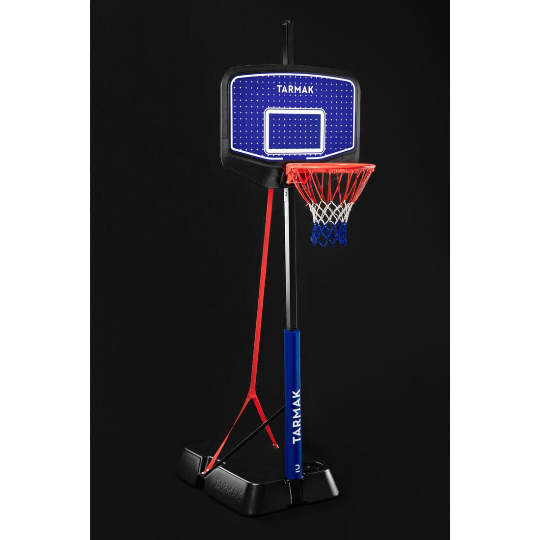 Panier de basket Enfant Dunk sur pied réglable 1,60m à 2,20m - K900 Bleu Noir