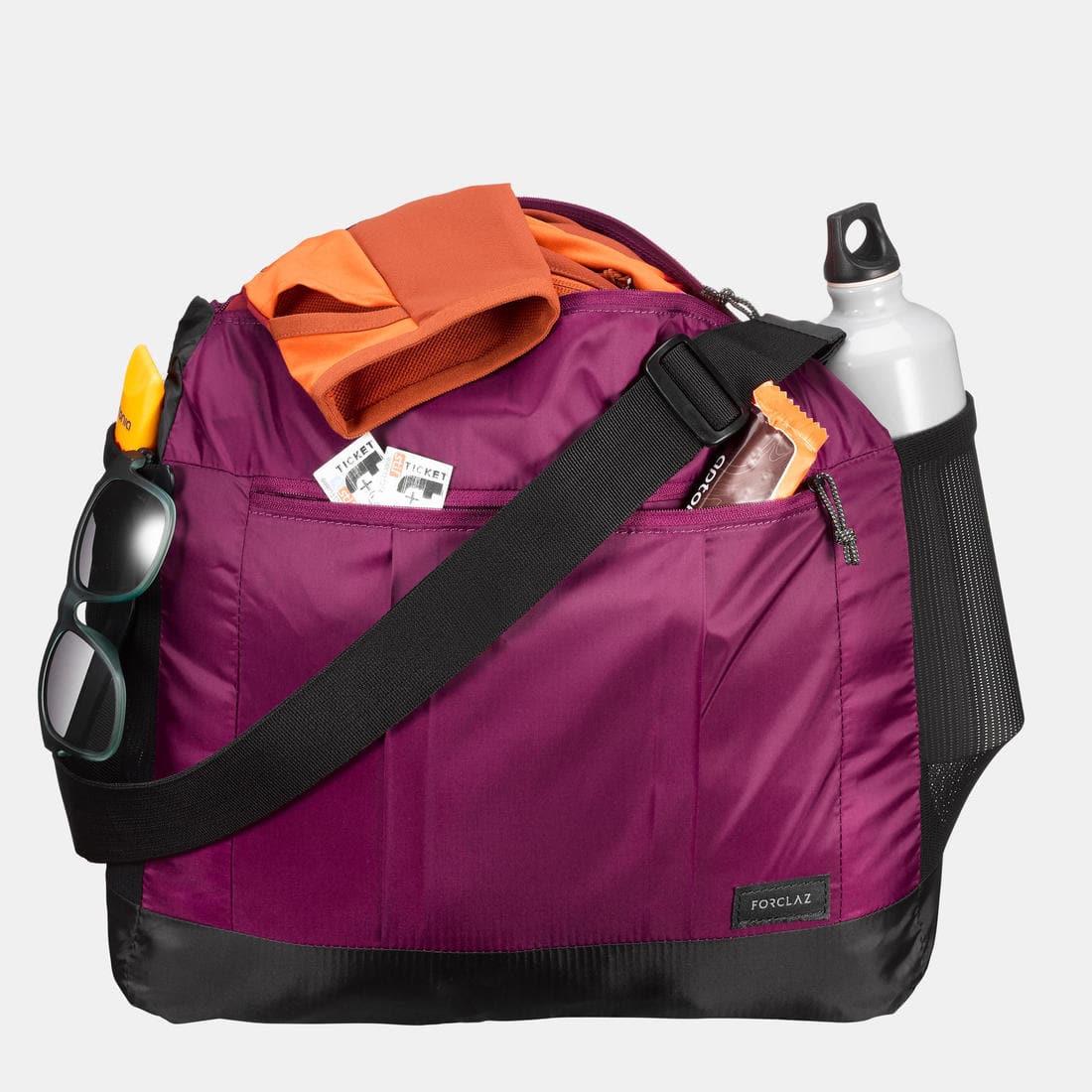 Besace compacte de trek voyage TRAVEL 15L verte