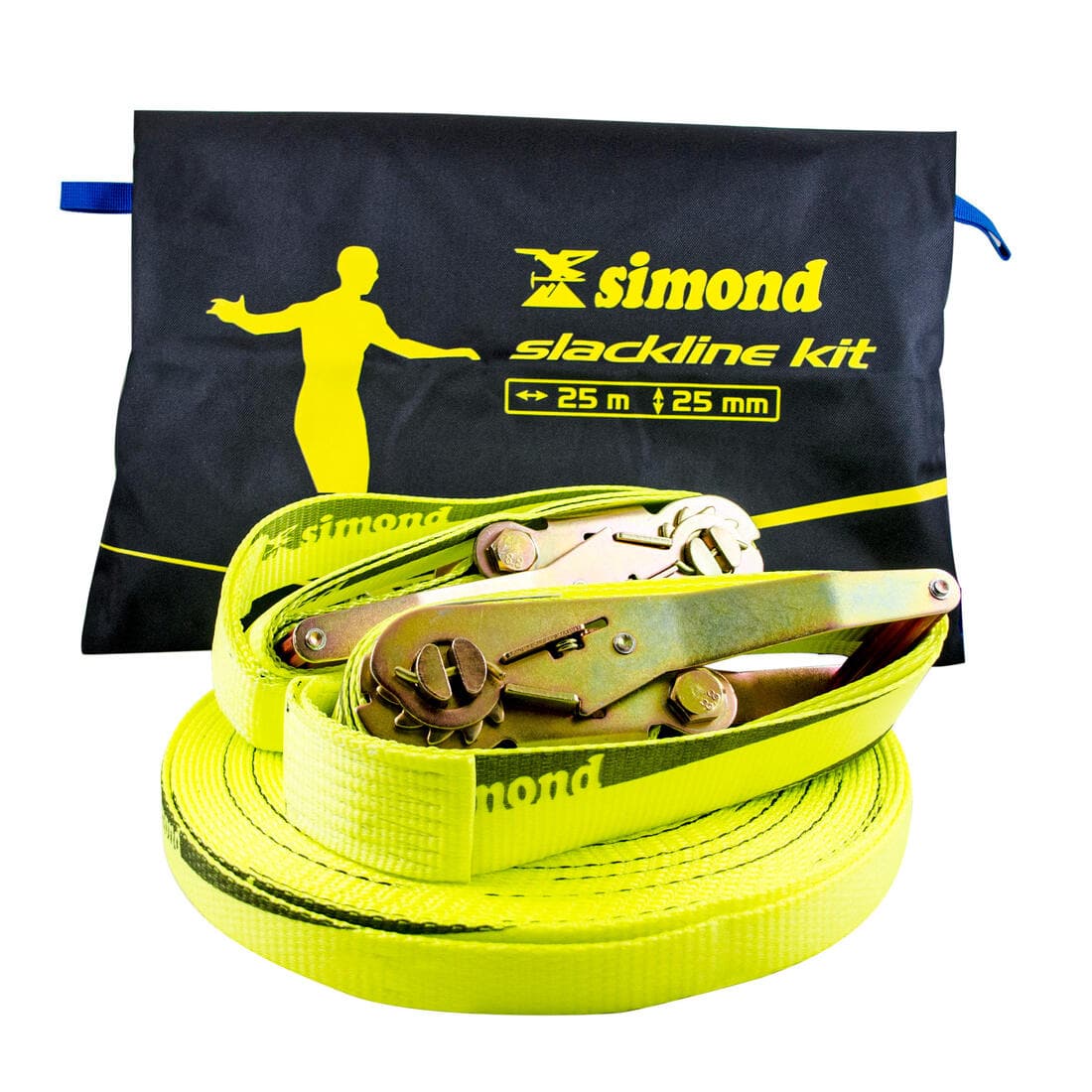 SLACKLINE 25mm x 25 MÈTRES JAUNE