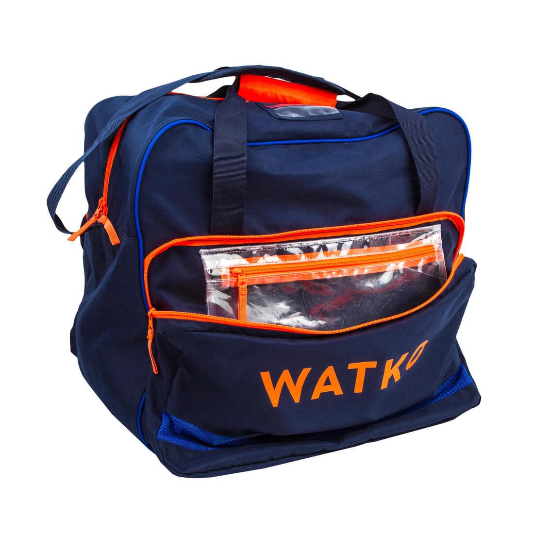 SAC A BALLONS WATER POLO 60L BLEU ORANGE FLUO