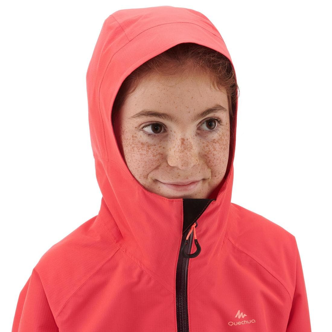 Veste imperméable de randonnée - MH900 corail - enfant 7-15 ans