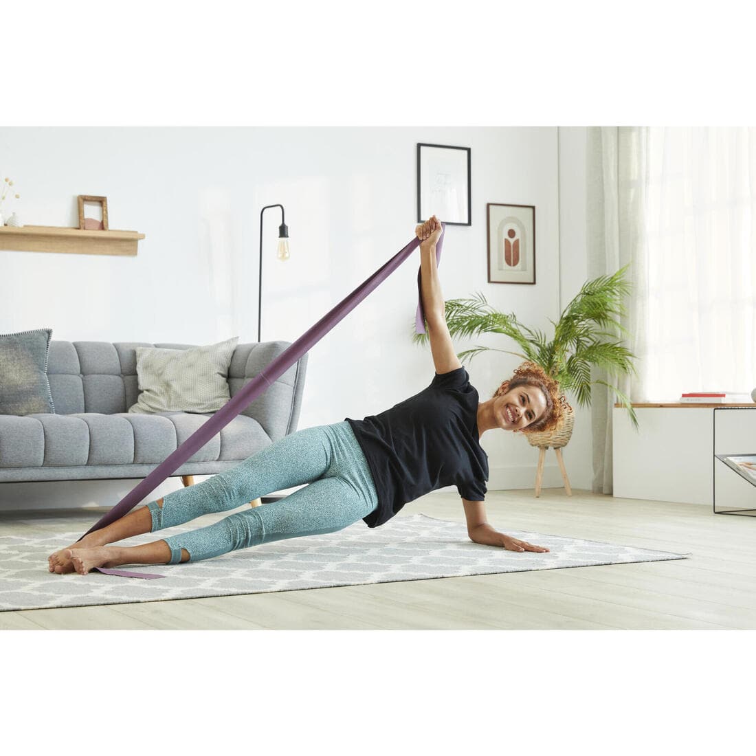 Bande élastique Pilates résistance  3 kg - Bordeaux