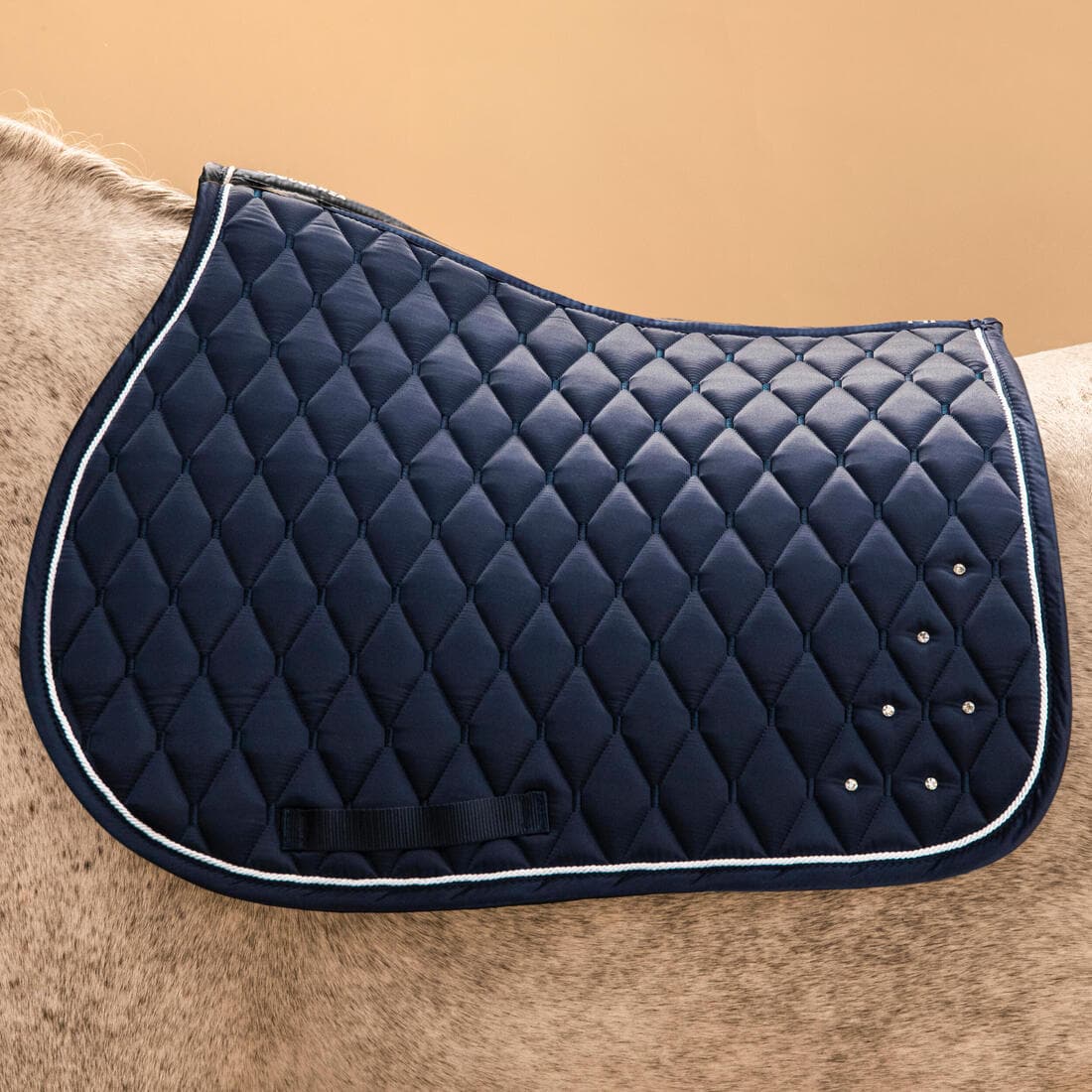 Tapis de selle équitation strass Cheval et Poney - 500 marine