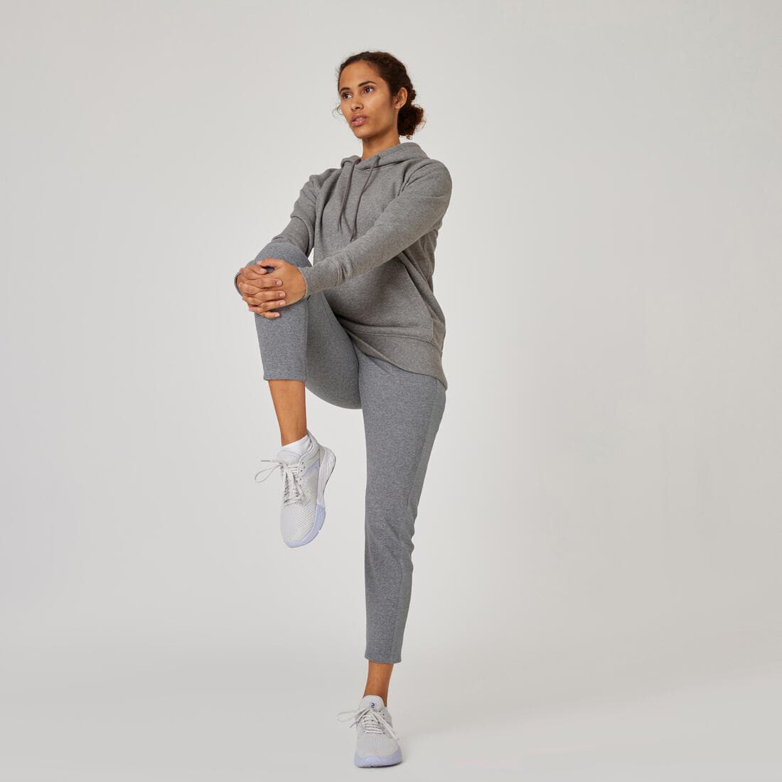 Sweat à capuche long fitness femme