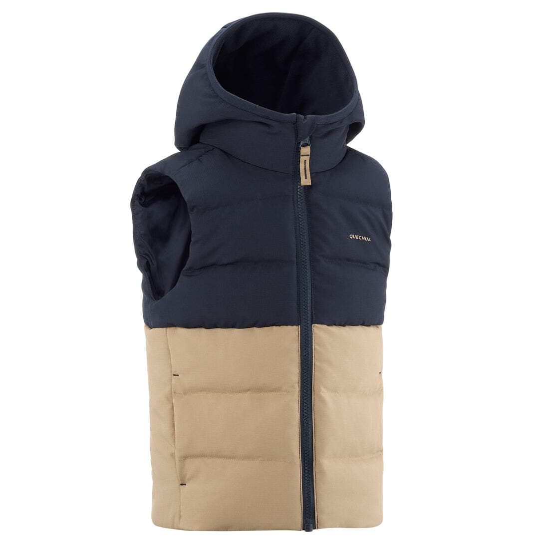 Doudoune sans manches de randonnée beige et bleue - enfant 2-6 ans