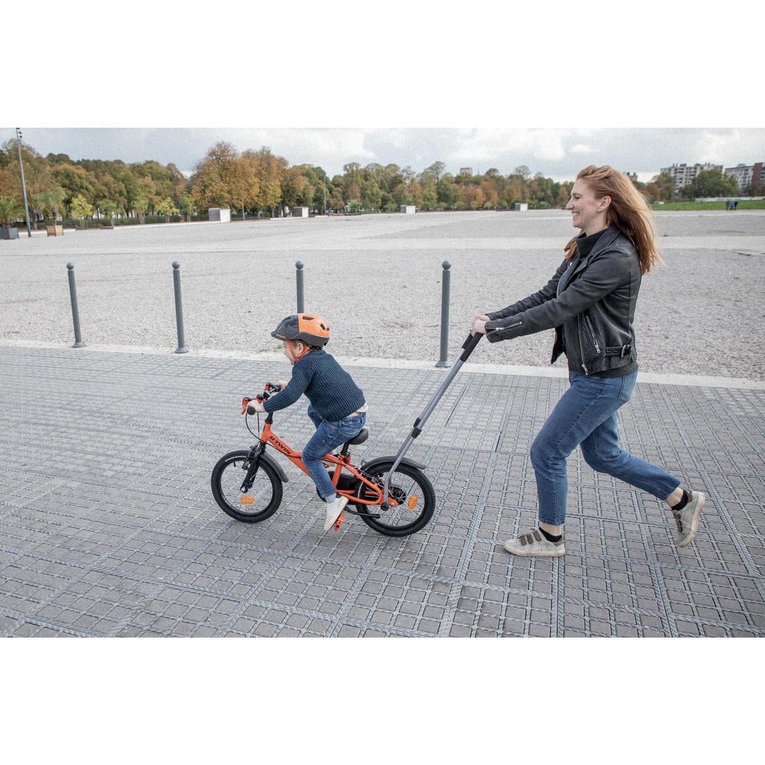 BARRE D'APPRENTISSAGE DE L'ÉQUILIBRE POUR VÉLO ENFANT 14 ET 16 POUCES BTWIN