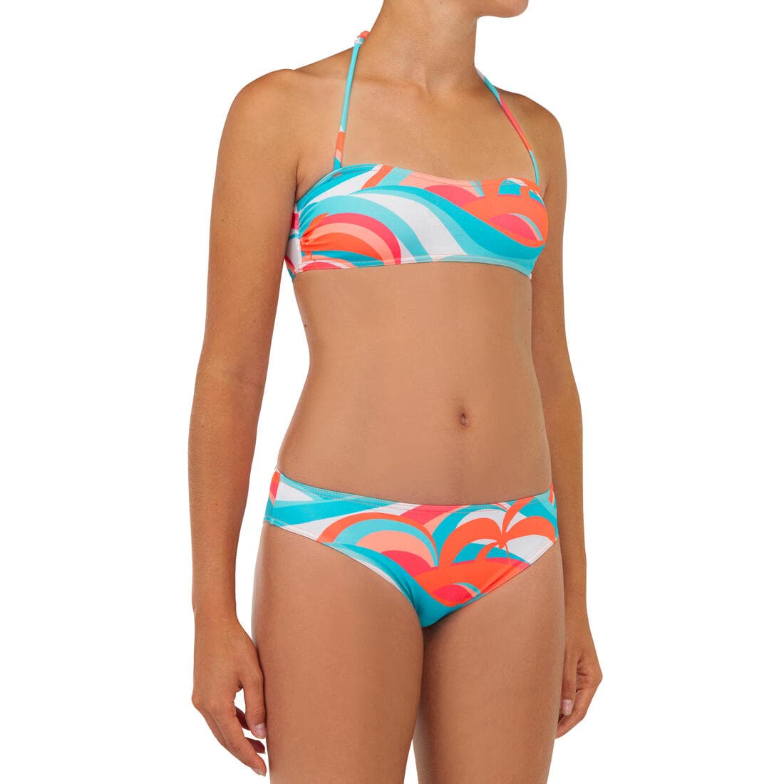 maillot de bain 2 pièces TURQUOISE LILOO 100