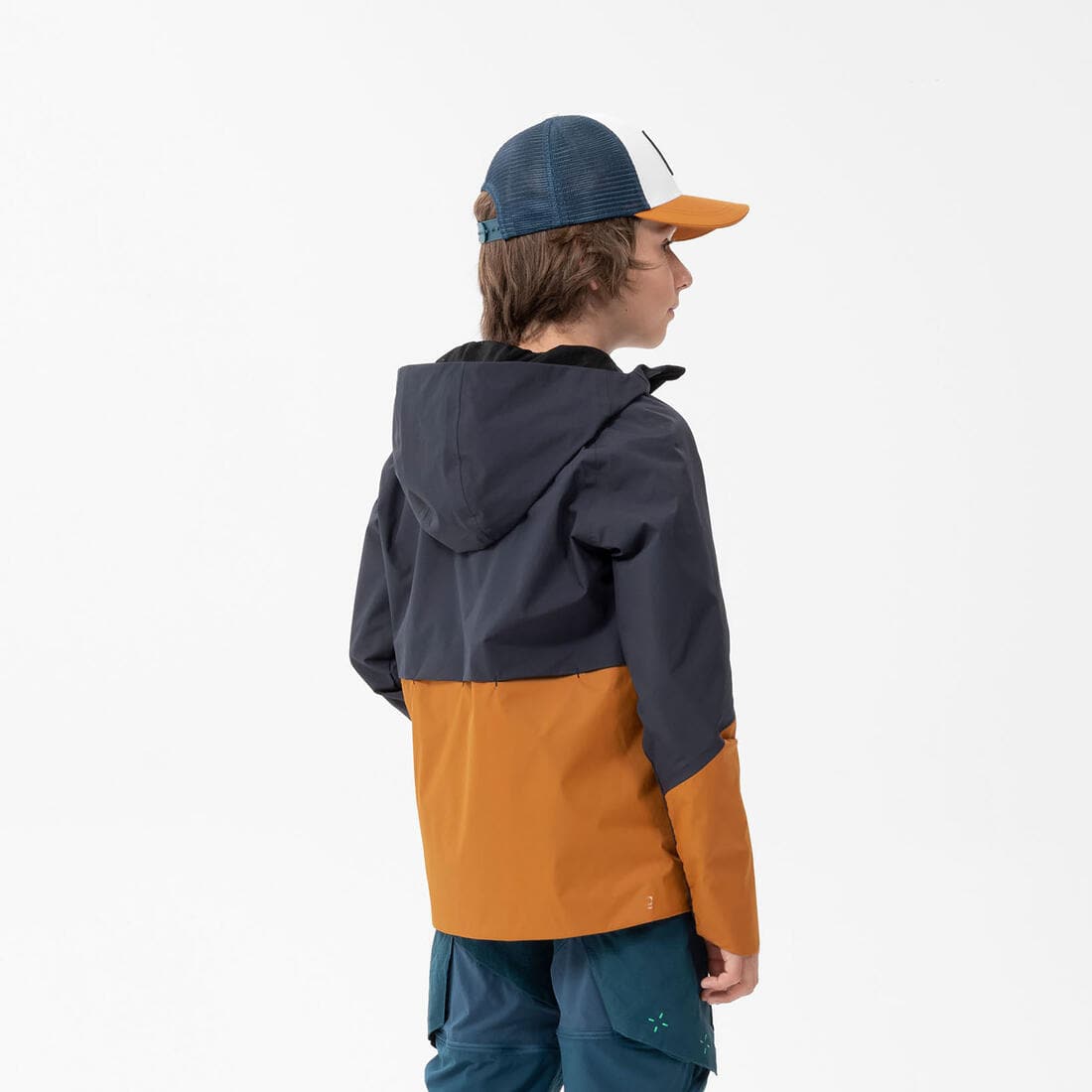 Veste imperméable de randonnée - MH500 grise et - enfant 7-15 ans