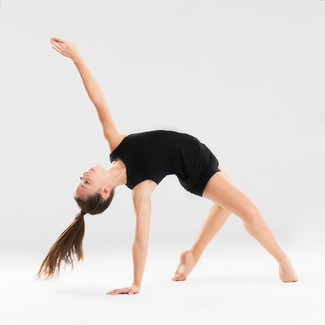 Débardeur danse moderne noir ajouré au dos fille