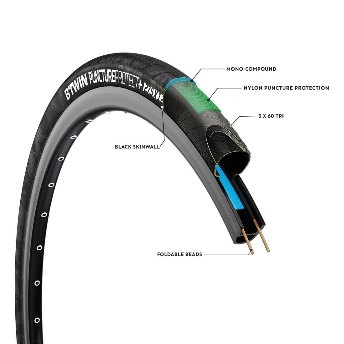 PNEU VTT SLICK 27,5x1.2 PROTECT + TRINGLES SOUPLES