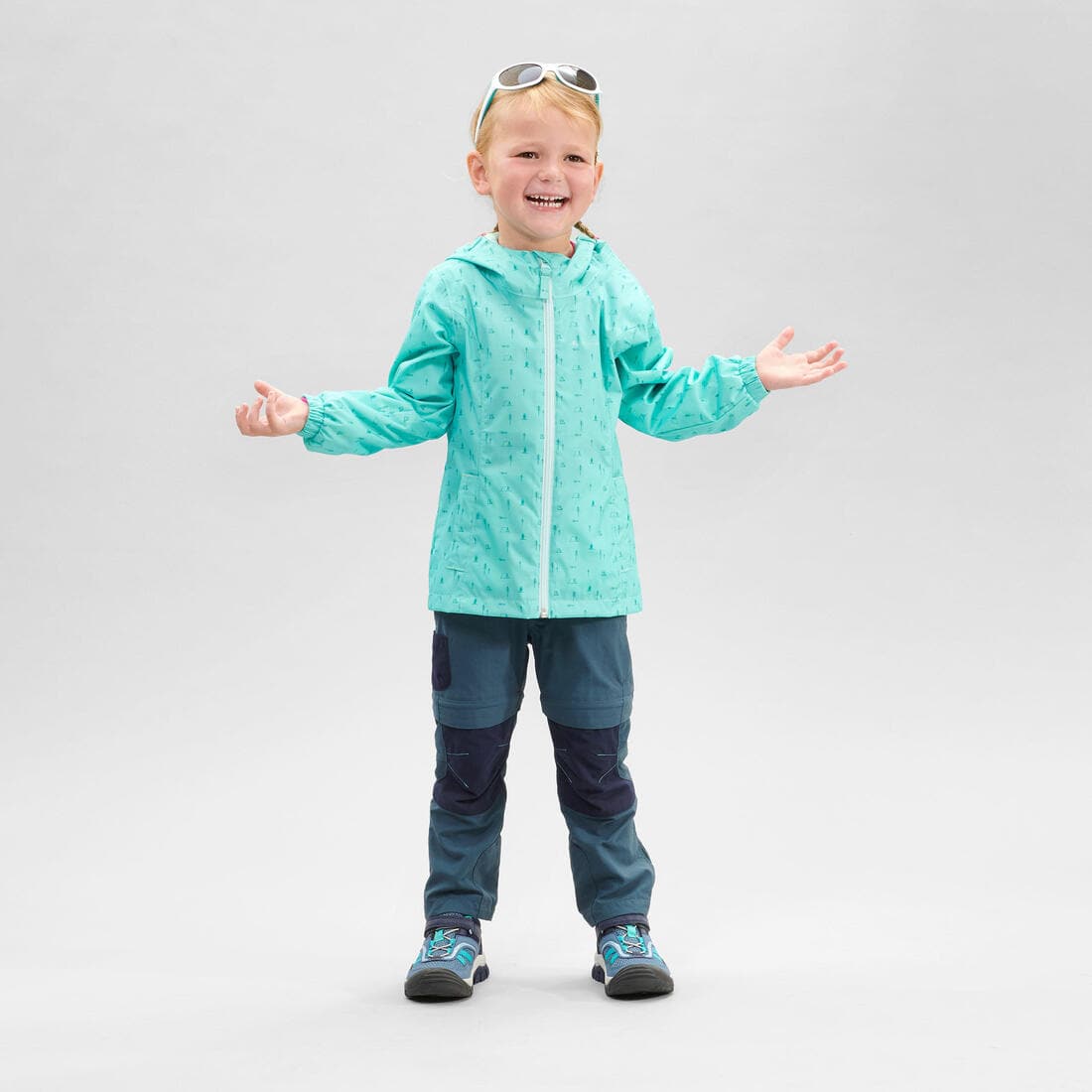 Veste imperméable de randonnée enfant - MH500 KID - 2-6 ANS