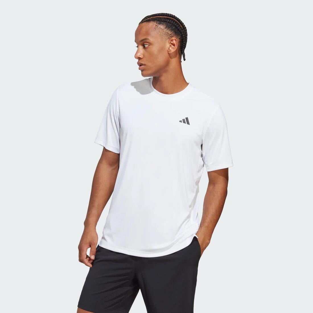 T-SHIRT TENNIS MANCHES COURTES HOMME - ADIDAS CLUB TEE BLANC