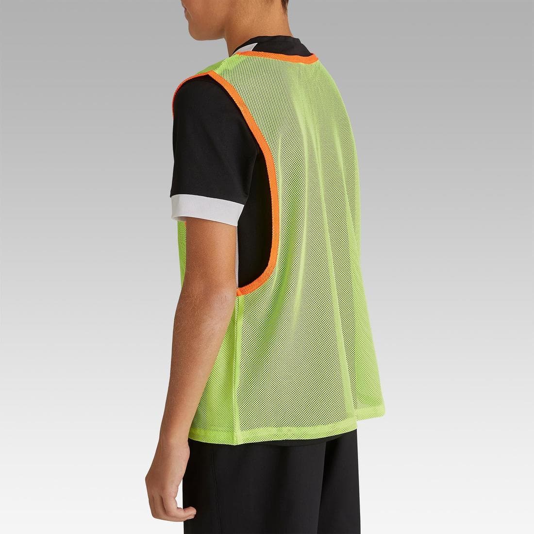 Chasuble sports collectifs enfant jaune fluo