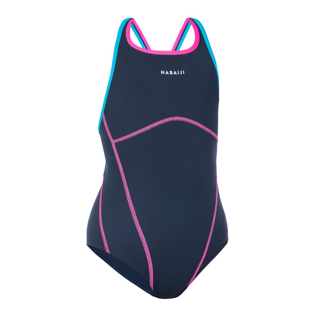 Maillot de Bain une pièce de Natation fille  Kamiye + Bleu