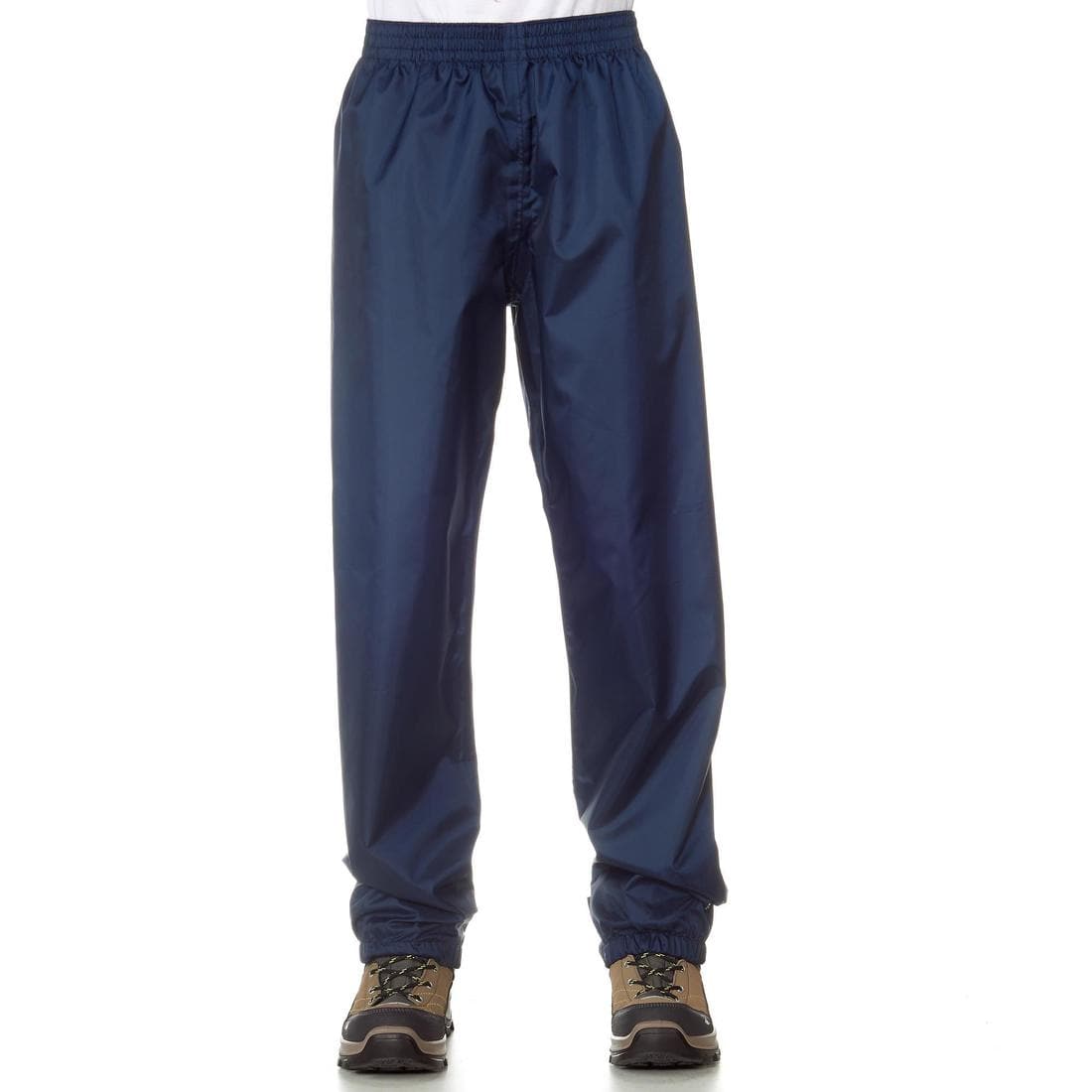 Surpantalon imperméable de randonnée - MH100 bleu marine - enfant 7-15 ans