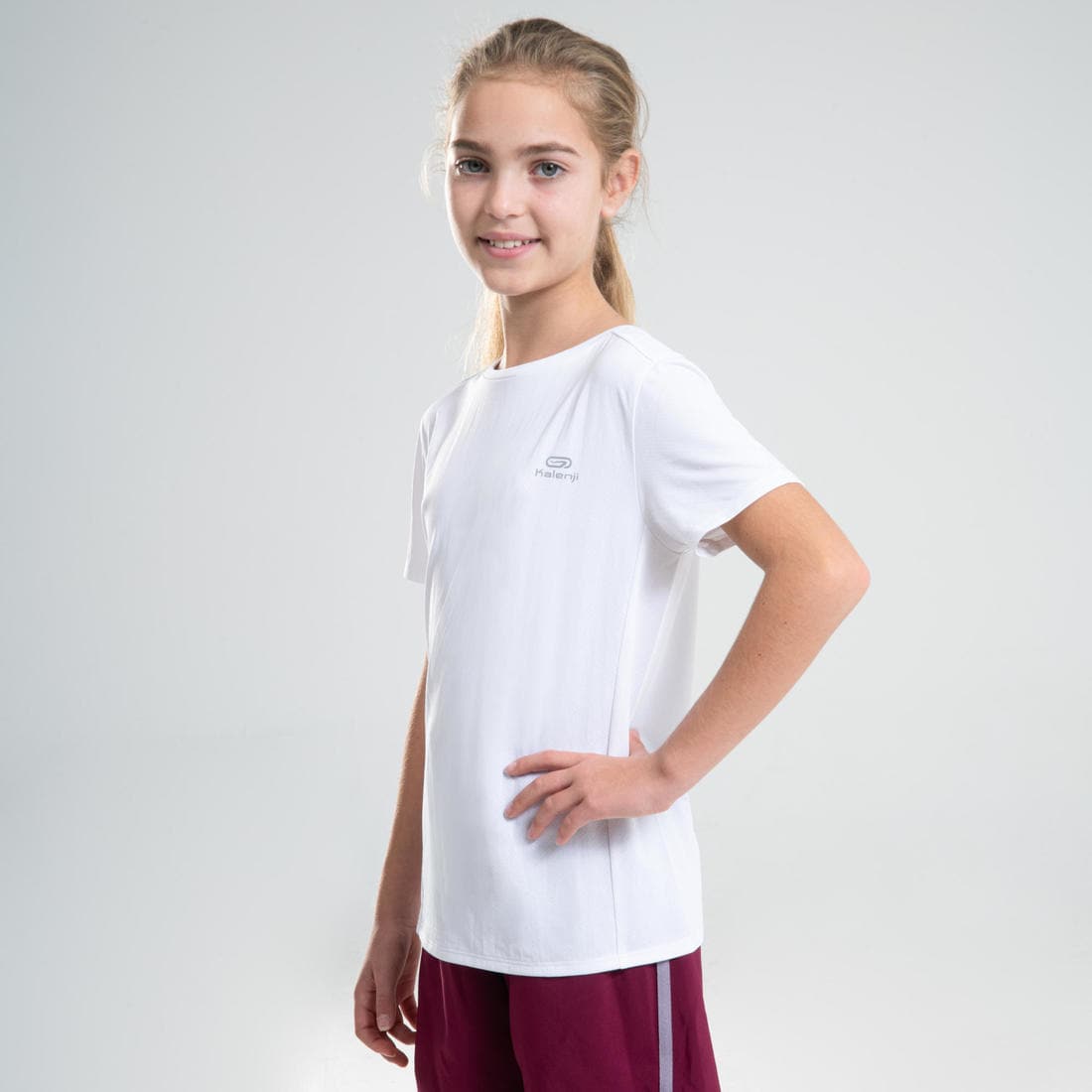 T-shirt multisport respirant enfant mixte, Blanc