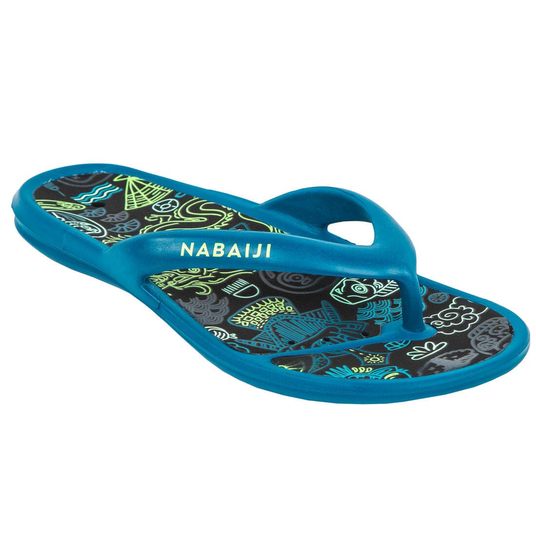 Tongs de Piscine Enfants - Tonga 500 Print - Shark Bleu