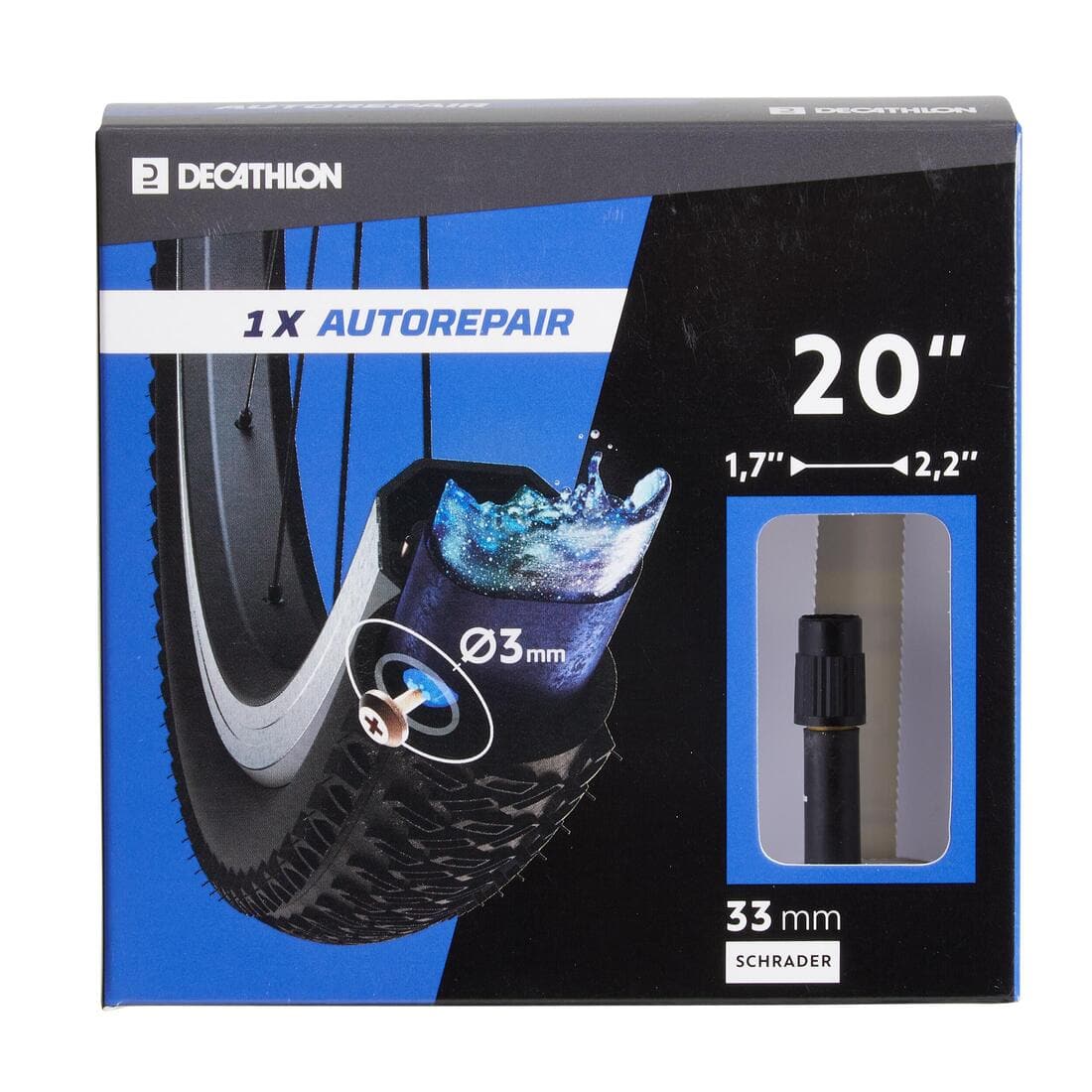 CHAMBRE AIR 20x1,7/2,2 SCHRADER AUTO REPARANTE