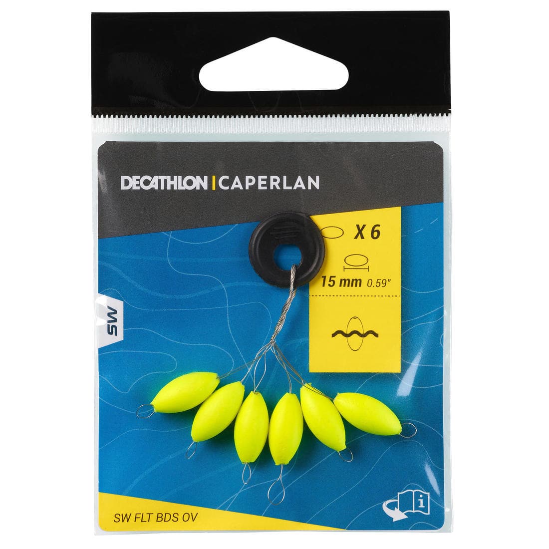 Perle flottante de pêche en surfcasting ovale 12mm