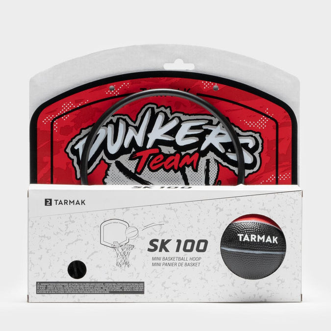 Mini panier de basket enfant/adulte SK100 Dunkers Rouge Argent