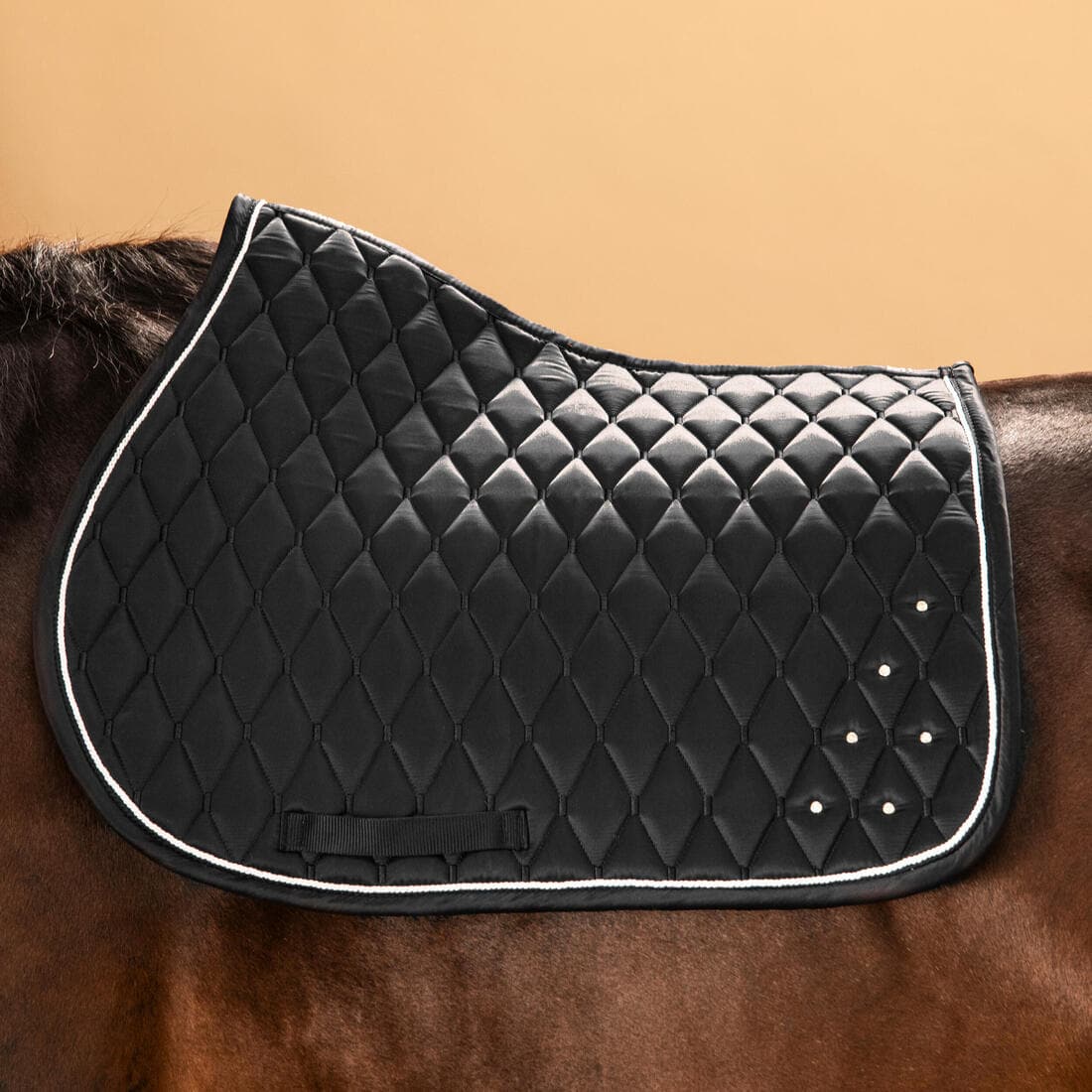 Tapis de selle équitation strass Cheval et Poney - 500 marine