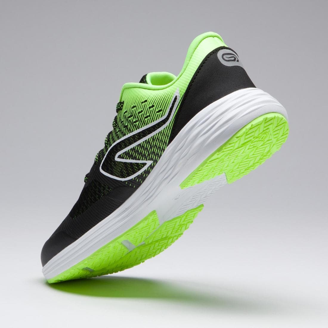 Chaussures de running Enfant -  Kiprun fast noires jaunes