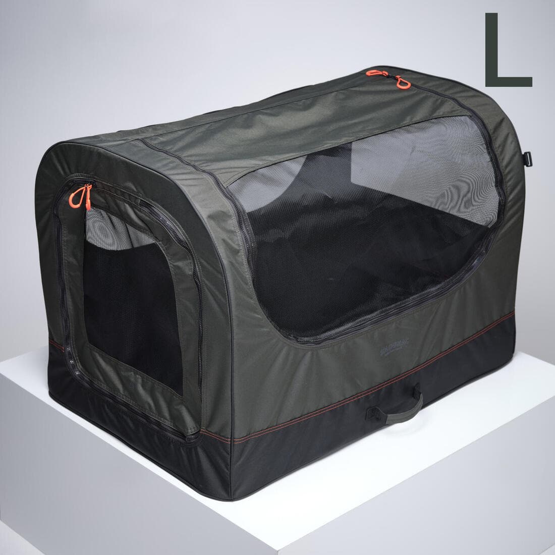 Caisse de transport pliable pour 1 chien grise