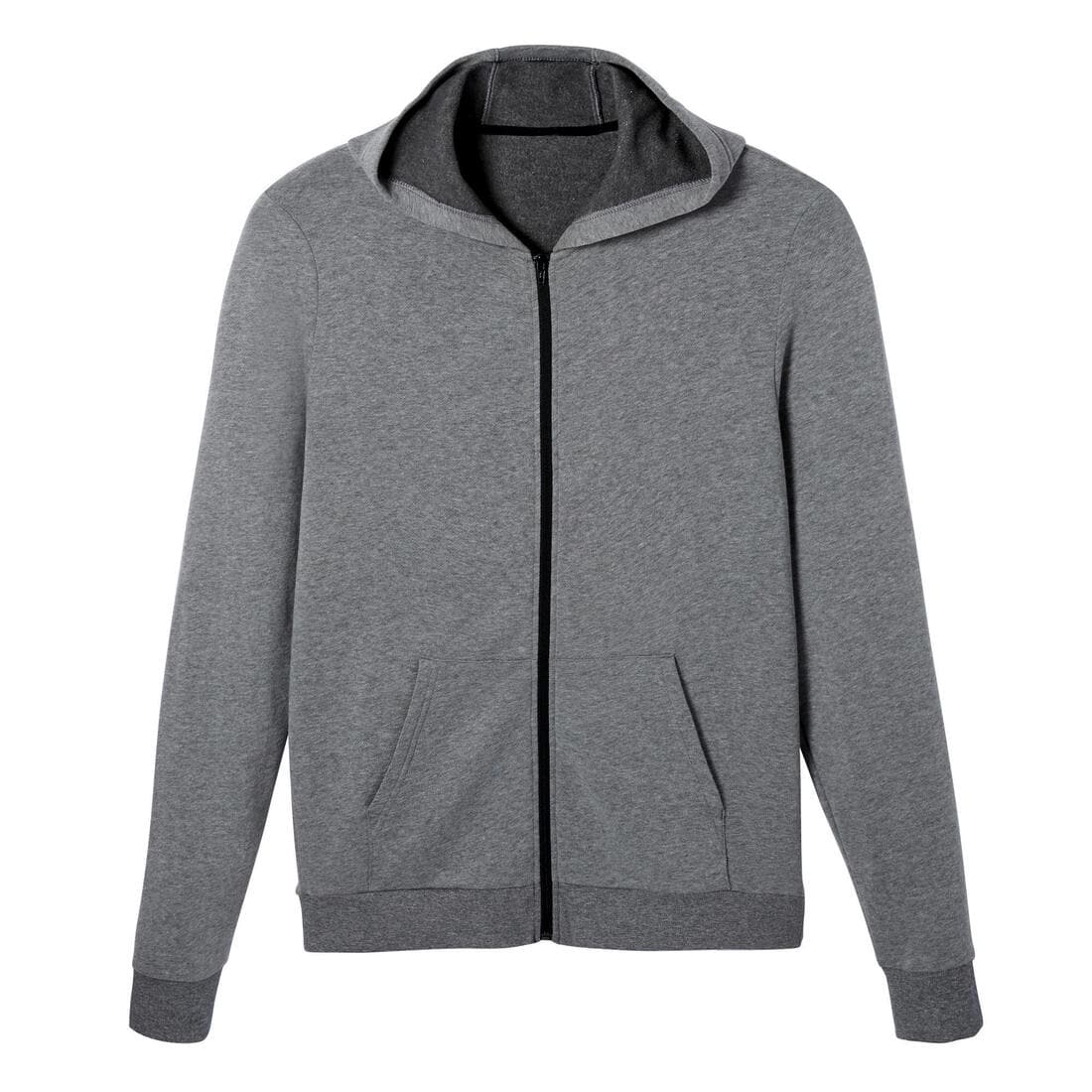 Sweat zippé à capuche fitness homme  - 100 bleu foncé